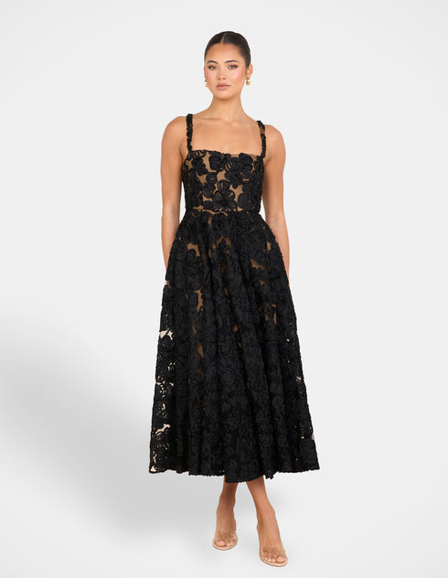 Hermione A-line Midi Dress