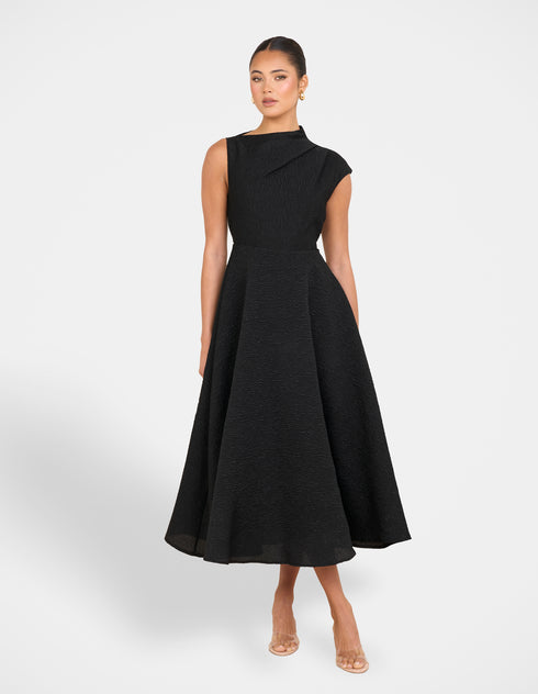 Monarch High Neck Midi Dress