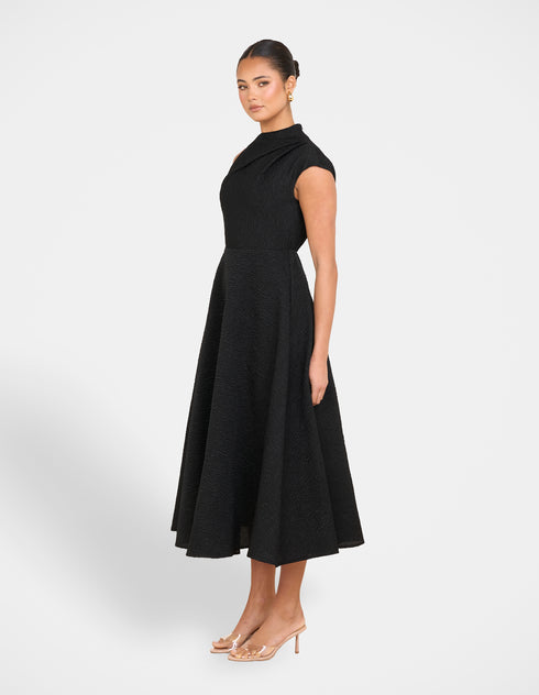 Monarch High Neck Midi Dress