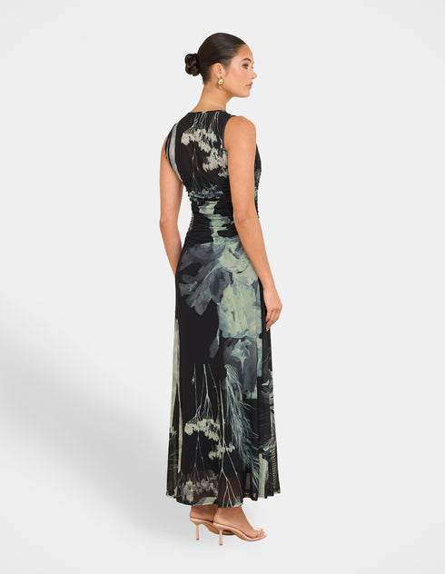 Naida Sheer Mesh Maxi Dress