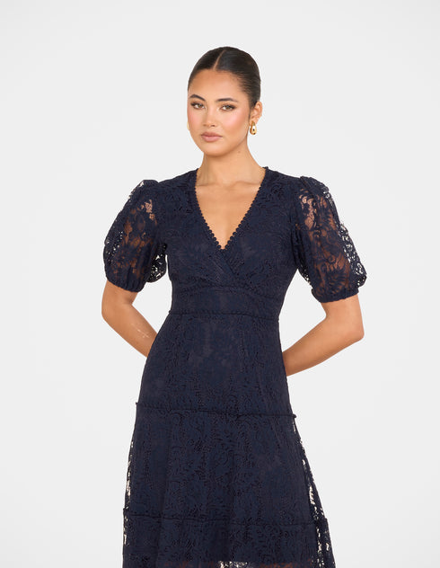 Elphava Puff Sleeve  Dress