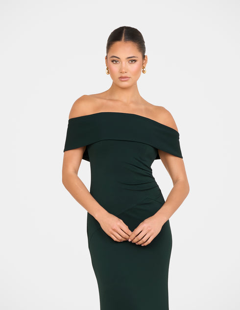 Barb Off Shoulder Gown