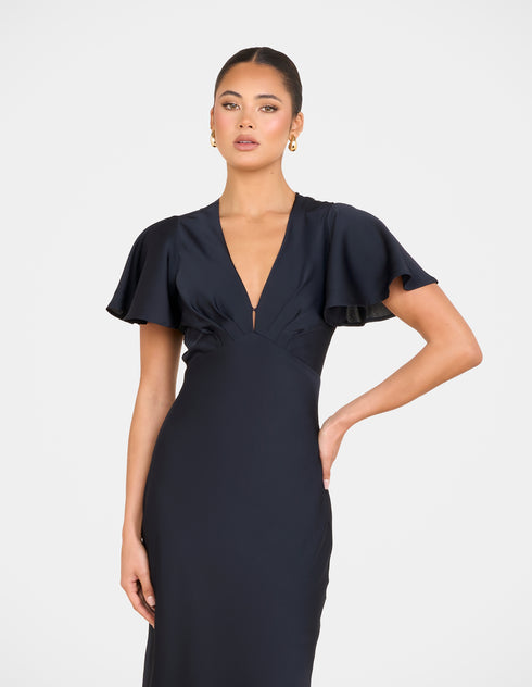 Natasia Flutter Sleeve Maxi