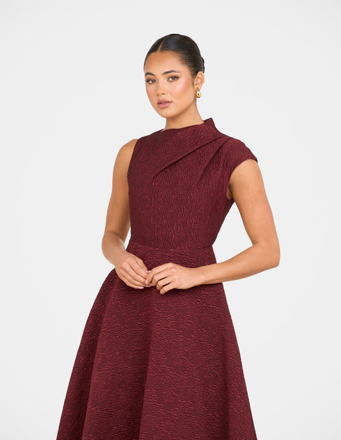 Monarch High Neck Midi Dress
