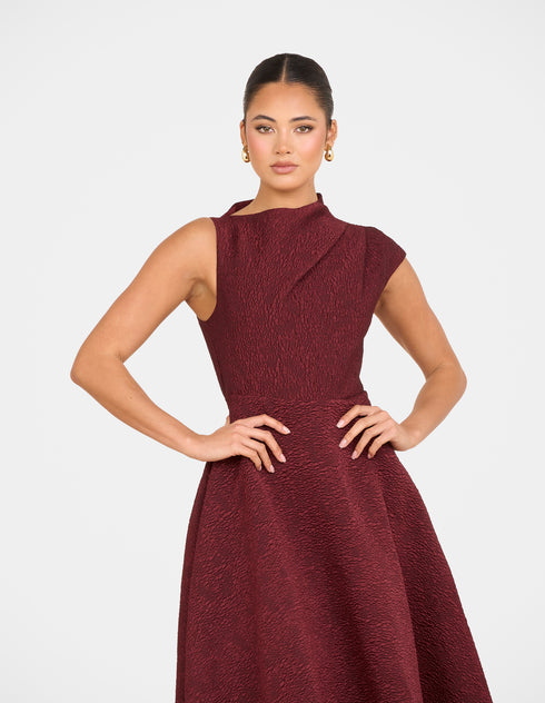 Monarch High Neck Midi Dress
