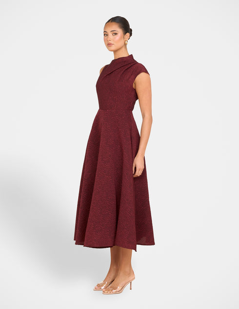 Monarch High Neck Midi Dress