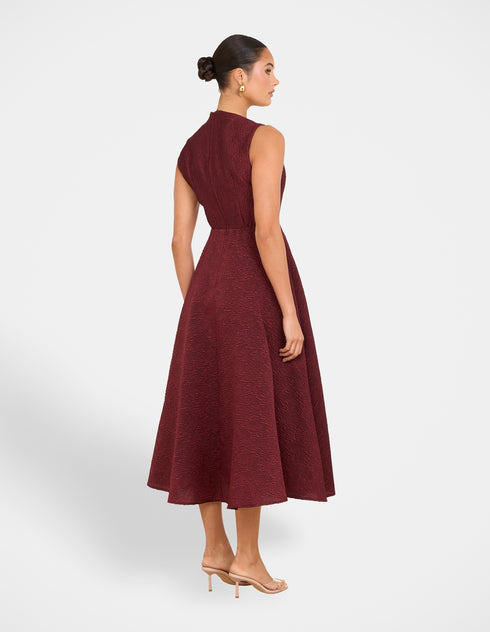 Monarch High Neck Midi Dress