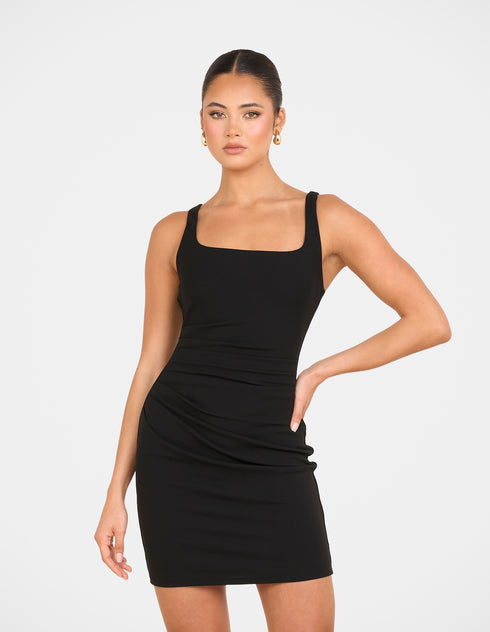 Huxland Square Neck Mini Dress
