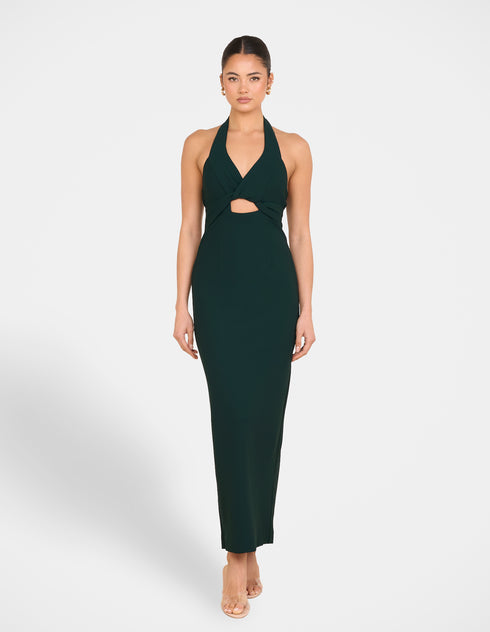 Katara Twist Halter Midi Dress