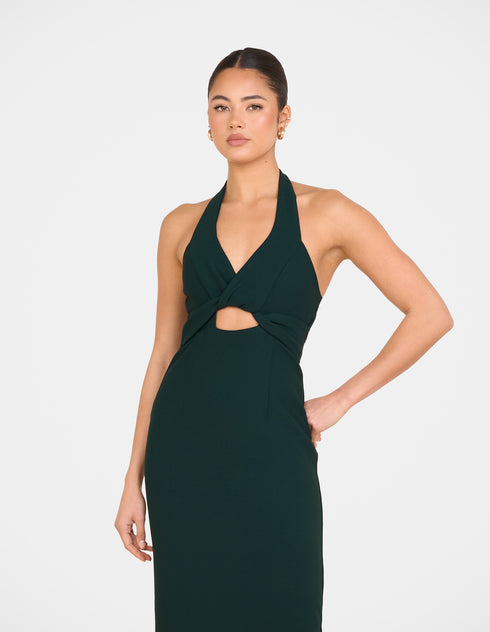 Katara Twist Halter Midi Dress