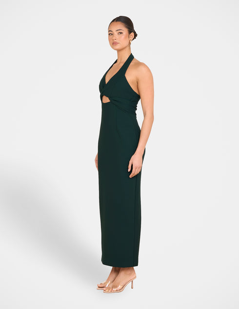 Katara Twist Halter Midi Dress
