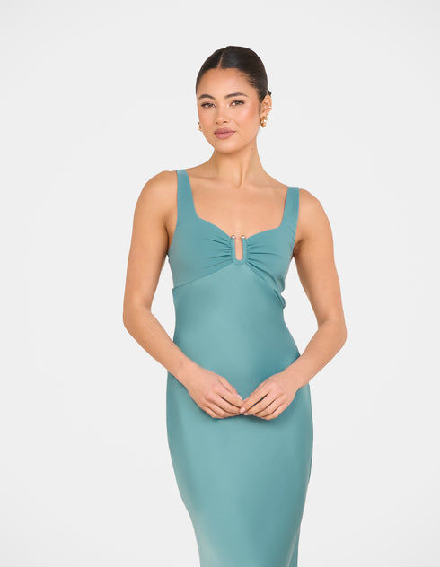 Gala Bias Cut Satin Maxi Dress