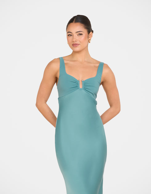 Gala Bias Cut Satin Maxi Dress