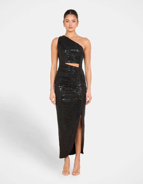 Fran One Shoulder Drape Maxi