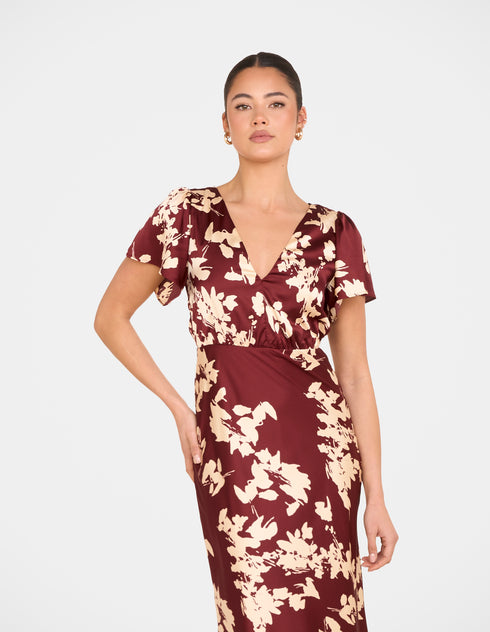 Genoa Satin Maxi Dress