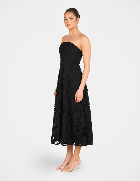 Nellie Strapless Midi Dress