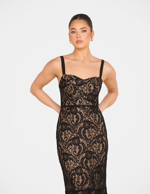 Sparacino Strappy Lace Dress