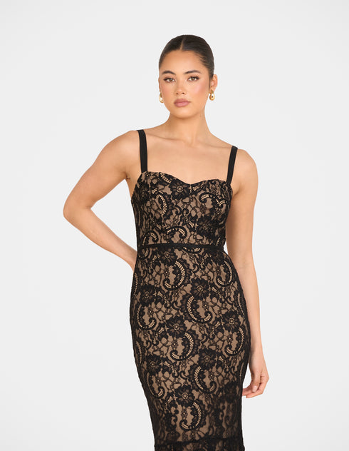 Sparacino Strappy Lace Dress