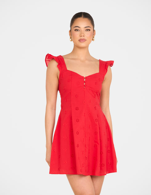 Qianna Broderie Anglaise Dress