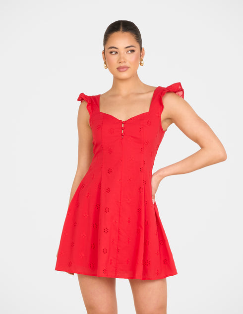 Qianna Broderie Anglaise Dress