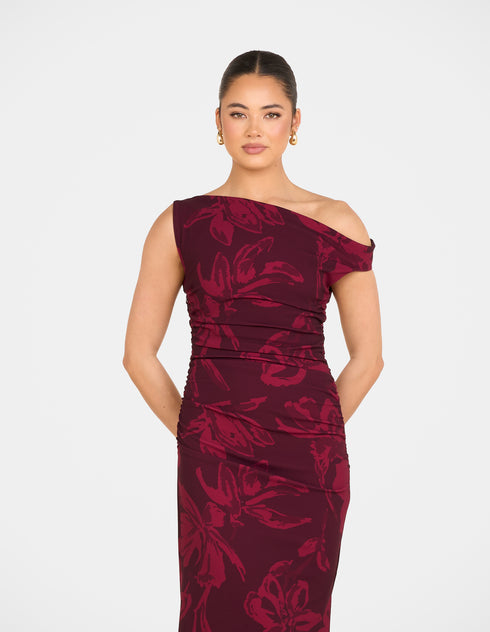 Skyla One Shoulder Midi Dress
