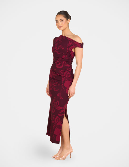 Skyla One Shoulder Midi Dress