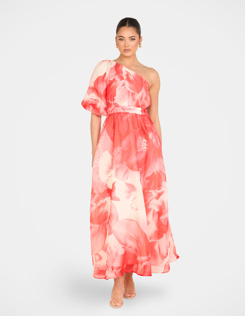 Quartz One Shoulder Maxi Dress