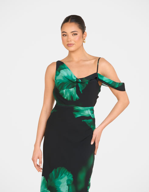 Oakley Cowl Neck Maxi Dress