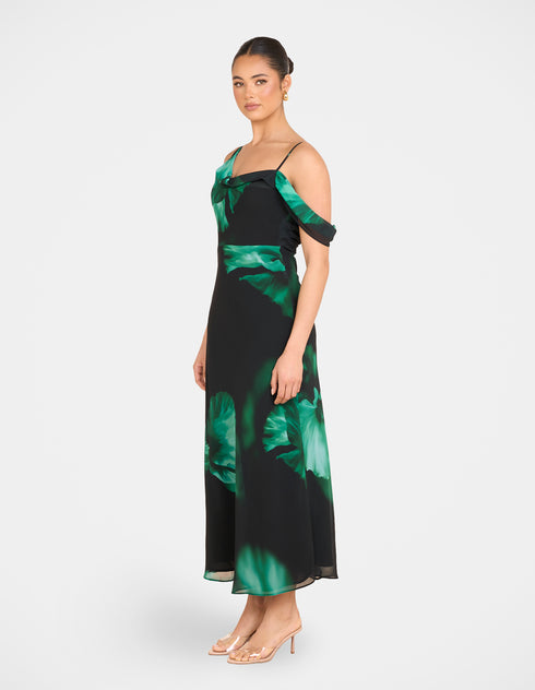 Oakley Cowl Neck Maxi Dress