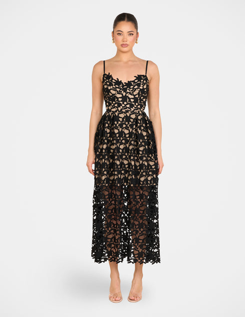 Warna Lace Midi Dress