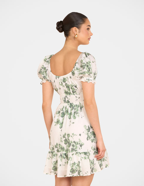 Carlita Puff Sleeve Mini Dress