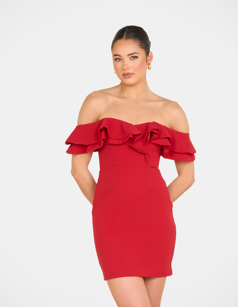 Iris Double Ruffle Mini Dress