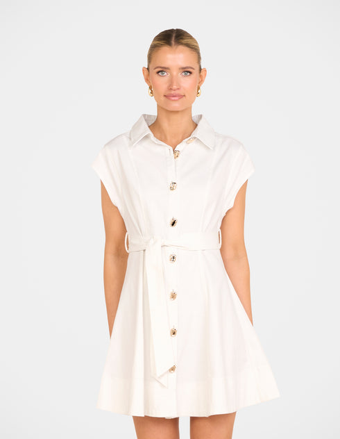 Filips Button Front Mini Dress