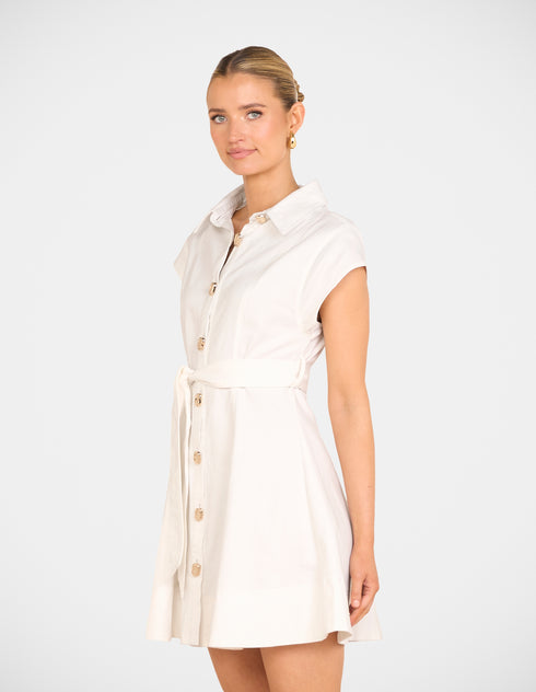 Filips Button Front Mini Dress