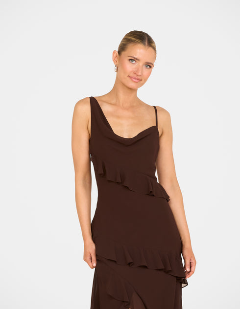 Wendy Tier Frill Maxi Dress