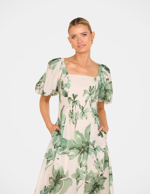 Bev Puff Sleeve Maxi Dress