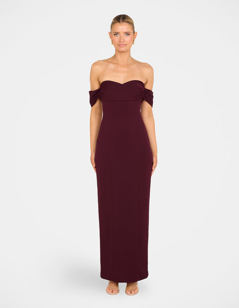 Drea Off Shoulder Column Gown