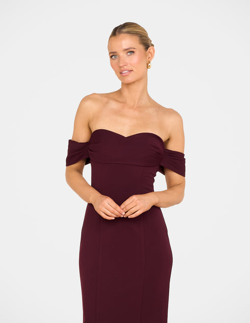 Drea Off Shoulder Column Gown
