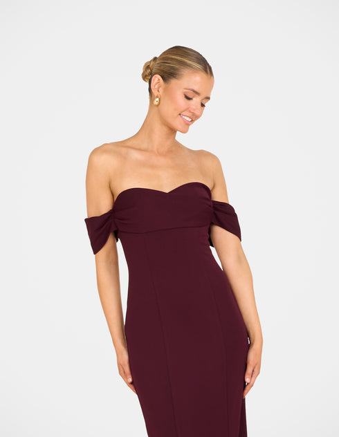 Drea Off Shoulder Column Gown