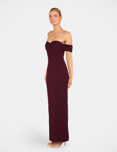 Drea Off Shoulder Column Gown