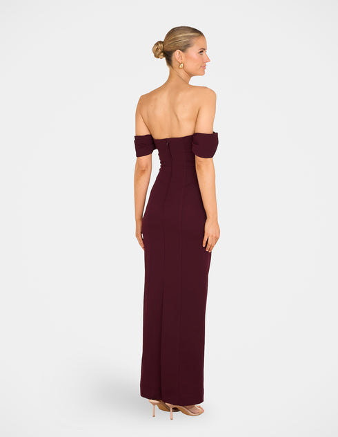 Drea Off Shoulder Column Gown