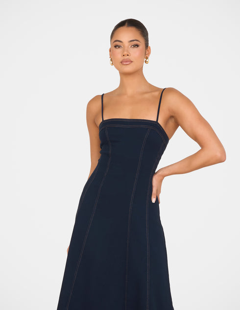 Quay Denim A-line Maxi Dress