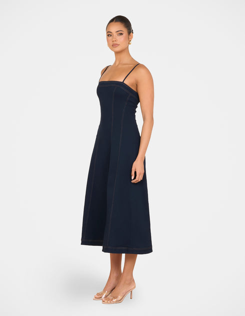 Quay Denim A-line Maxi Dress