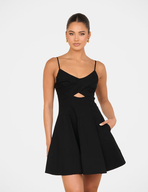 Lila Godet Mini Dress