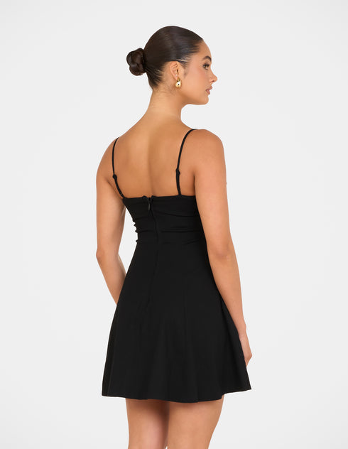 Lila Godet Mini Dress