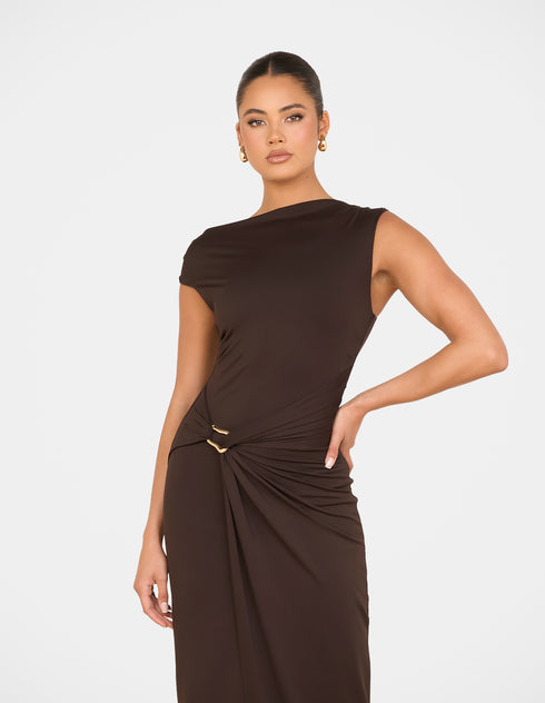 Rosemary High Neck Maxi Dress