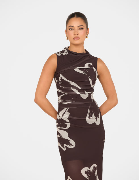 Tanika Gathered Maxi Dress