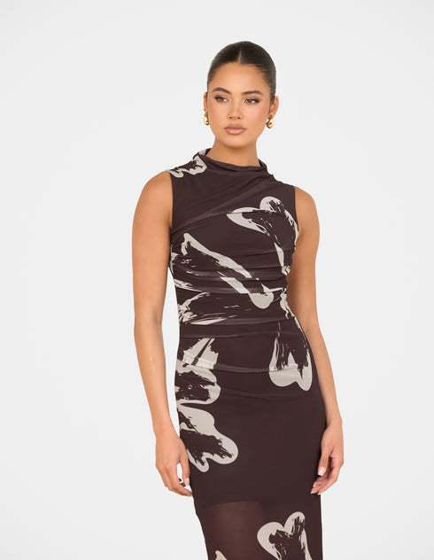 Tanika Gathered Maxi Dress