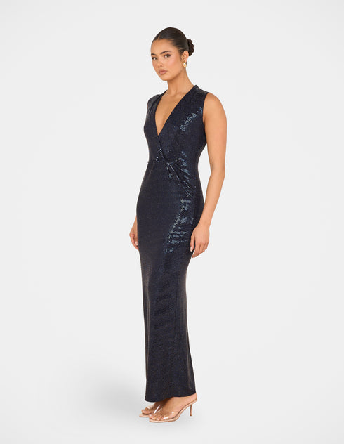 Udichi Twist Front Maxi Dress