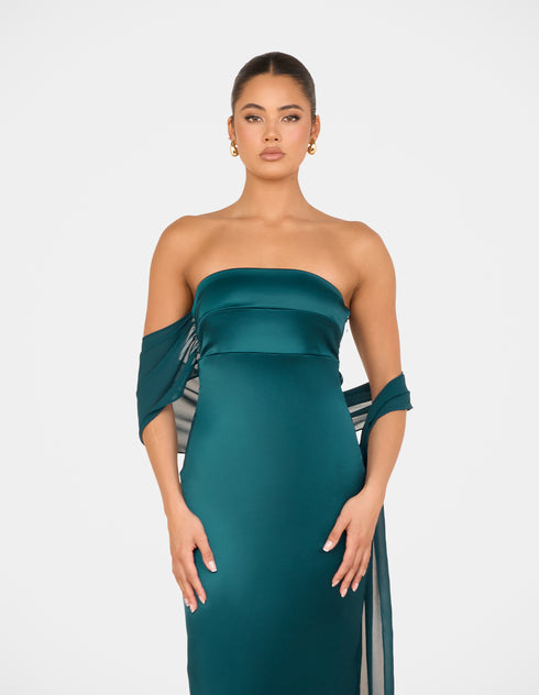 Vanya Strapless Satin Gown